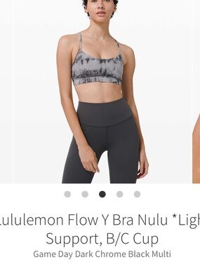 lululemon athletica Tie-Dye Grey & Black Flow Y Bra